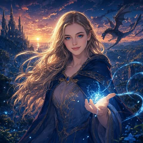Fantasy anime scene